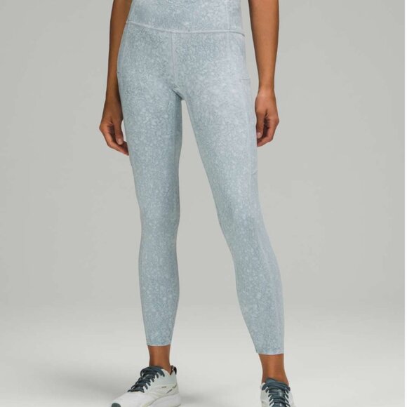 Lululemon Fast and Free Tight 25" *Nulux City Grit White Blue Fog - Picture 4 of 14